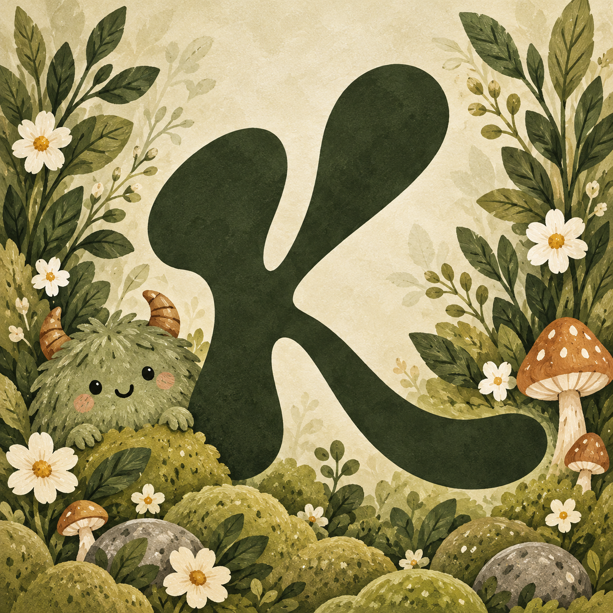 Moss Monster in the enchanted woodland